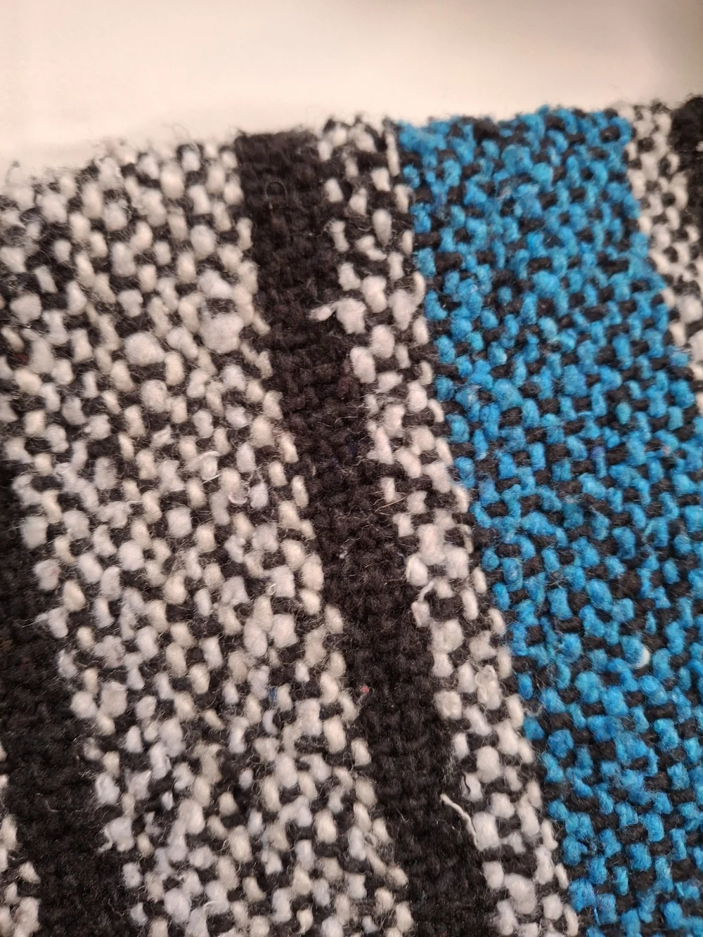 Oxxi Craft Mexican Baja Hoodie Turquoise Black Gray Woven Pullover